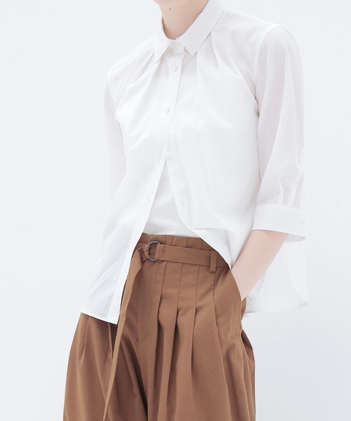 DRESSLAVE(ドレスレイブ)の「airy washer fit shirt(エアリーワッシャーフィットシャツ)(シャツ/ブラウス・レディース・ブルー/ホワイト・38)」の1枚目の写真