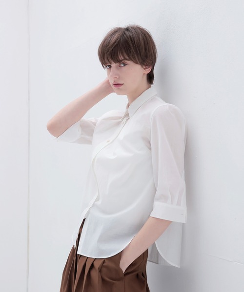 DRESSLAVE(ドレスレイブ)の「airy washer fit shirt(エアリーワッシャーフィットシャツ)(シャツ/ブラウス・レディース・ブルー/ホワイト・38)」の3枚目の写真
