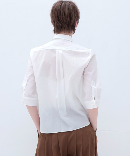 DRESSLAVE(ドレスレイブ)の「airy washer fit shirt(エアリーワッシャーフィットシャツ)(シャツ/ブラウス・レディース・ブルー/ホワイト・38)」の4枚目の写真