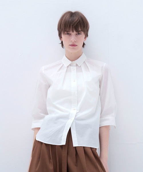 DRESSLAVE(ドレスレイブ)の「airy washer fit shirt(エアリーワッシャーフィットシャツ)(シャツ/ブラウス・レディース・ブルー/ホワイト・38)」の5枚目の写真