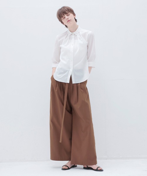 DRESSLAVE(ドレスレイブ)の「airy washer fit shirt(エアリーワッシャーフィットシャツ)(シャツ/ブラウス・レディース・ブルー/ホワイト・38)」の9枚目の写真