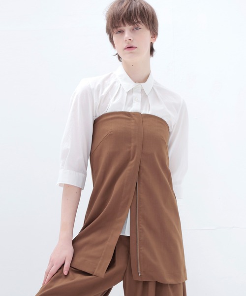 DRESSLAVE(ドレスレイブ)の「airy washer fit shirt(エアリーワッシャーフィットシャツ)(シャツ/ブラウス・レディース・ブルー/ホワイト・38)」の13枚目の写真