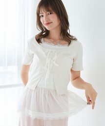 MAJESTIC LEGON | ペプラムキャミセットカットカーデ(Tシャツ/カットソー)