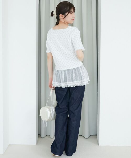 MAJESTIC LEGON(マジェスティックレゴン)の「ペプラムキャミセットカットカーデ(Tシャツ/カットソー・レディース・ブルー系その他4/ホワイト系その他2/アイボリー/ブルー系その他2/レッド系その他2/ホワイト系その他・MEDIUM)」の16枚目の写真