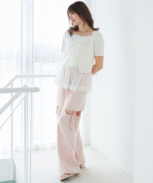 MAJESTIC LEGON(マジェスティックレゴン)の「ペプラムキャミセットカットカーデ(Tシャツ/カットソー・レディース・ブルー系その他4/ホワイト系その他2/アイボリー/ブルー系その他2/レッド系その他2/ホワイト系その他・MEDIUM)」の22枚目の写真