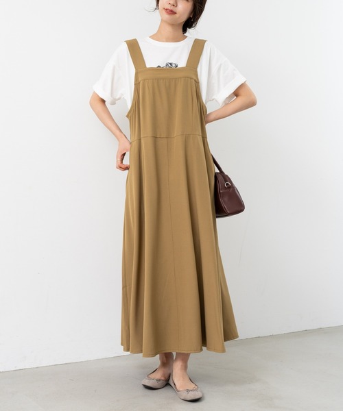【月】サロペットスカート Anne number of｜デニムサロペットスカート by SARAHWEAR