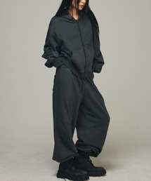 BLR BLUER（ビーエルアールブラー）の「【BLR BLUER】Dyed Circle Logo Over-fit Hoodie Zip-up / 【ビーエルアール ブラー】サイクルロゴオーバーフィットジップアップパーカー（パーカー）」