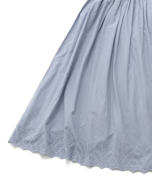 Arnold Palmer（アーノルドパーマー）の「インド綿 裾スカラップ刺繍 スカート（スカート・レディース・チャコールグレー/ホワイト/サックスブルー・S/M/L）」の18枚目の写真