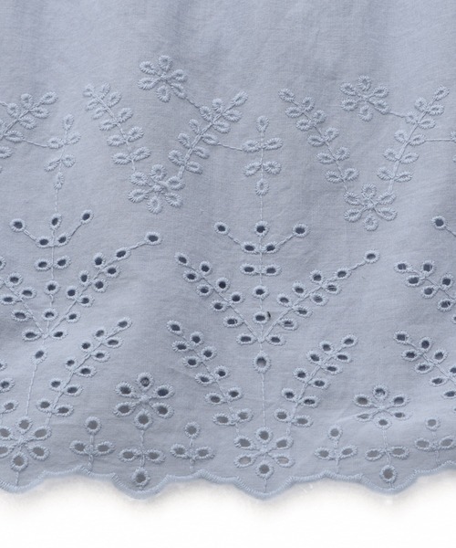 Arnold Palmer（アーノルドパーマー）の「インド綿 裾スカラップ刺繍 スカート（スカート・レディース・チャコールグレー/ホワイト/サックスブルー・S/M/L）」の19枚目の写真