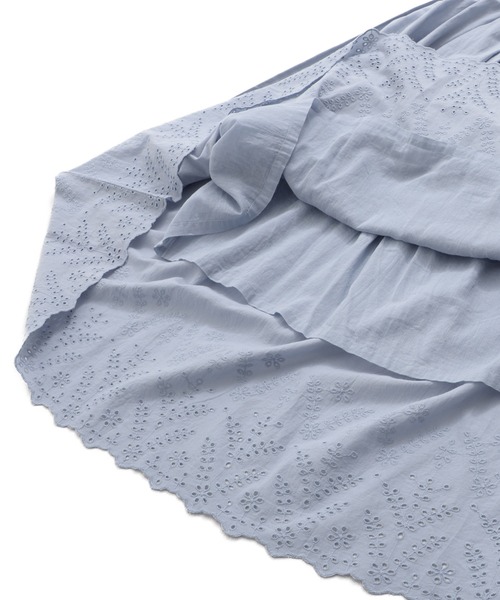 Arnold Palmer（アーノルドパーマー）の「インド綿 裾スカラップ刺繍 スカート（スカート・レディース・チャコールグレー/ホワイト/サックスブルー・S/M/L）」の20枚目の写真