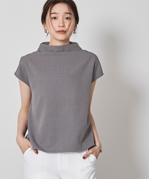 UR'S（ユアーズ）の「モックネックブラウス×パンツセットアップ（セットアップ・レディース・チャコール/グレー・S/M/L）」の3枚目の写真