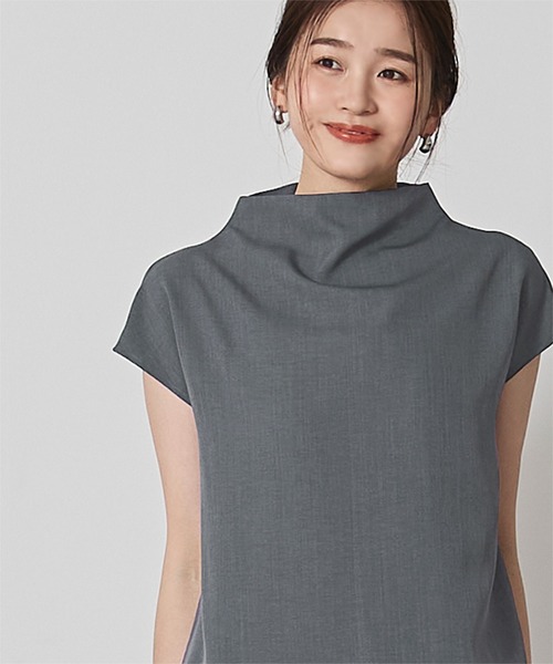 UR'S（ユアーズ）の「モックネックブラウス×パンツセットアップ（セットアップ・レディース・チャコール/グレー・S/M/L）」の17枚目の写真