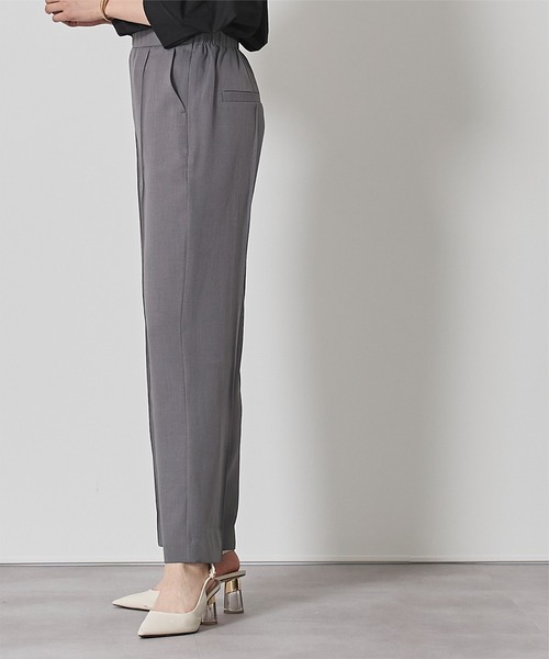 UR'S（ユアーズ）の「モックネックブラウス×パンツセットアップ（セットアップ・レディース・チャコール/グレー・S/M/L）」の9枚目の写真