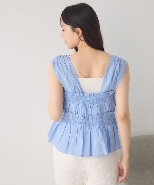 RETRO GIRL（レトロガール）の「【新色追加】ノースリフリルビスチェ（シャツ/ブラウス・レディース・ブラウン/オフホワイト/ブラック/ブルー・FREE）」の20枚目の写真