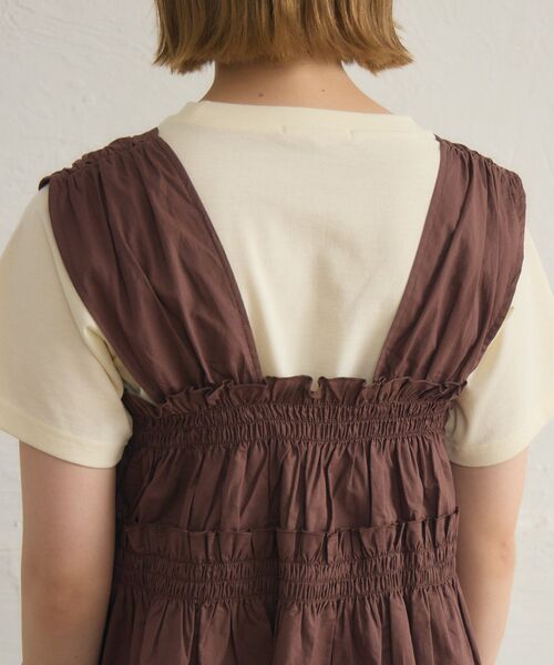 RETRO GIRL（レトロガール）の「【新色追加】ノースリフリルビスチェ（シャツ/ブラウス・レディース・ブラウン/オフホワイト/ブラック/ブルー・FREE）」の15枚目の写真