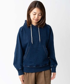 11oz インディゴスウェットプルパーカー