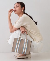 OPAQUE.CLIP | 【2WAY】ラインハンドルスクエアニットミドルトートバッグ(トートバッグ)