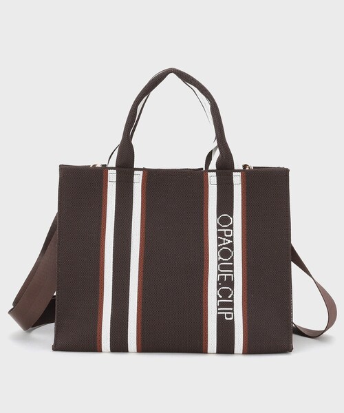 OPAQUE.CLIP（オペークドットクリップ）の「【2WAY】ラインハンドルスクエアニットミドルトートバッグ（トートバッグ・レディース・ブラック/ネイビー/ベージュ/ブラウン系その他・00）」の17枚目の写真