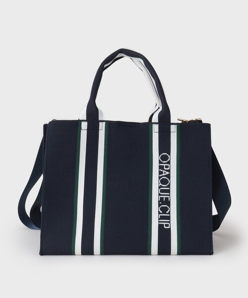 OPAQUE.CLIP（オペークドットクリップ）の「【2WAY】ラインハンドルスクエアニットミドルトートバッグ（トートバッグ・レディース・ブラック/ネイビー/ベージュ/ブラウン系その他・00）」の18枚目の写真