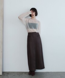 ＜EMMEL REFINES＞EM マシュマロタッチ スリットステッチ スカート