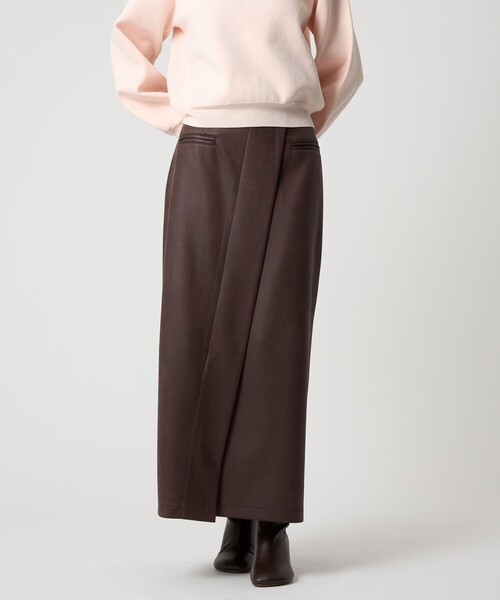 EMMEL REFINES（エメルリファインズ）の「＜EMMEL REFINES＞EM マシュマロタッチ スリットステッチ スカート（スカート・レディース・ダークブラウン/ブラック・S/M）」の15枚目の写真