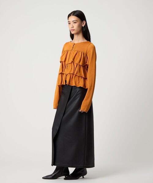 EMMEL REFINES（エメルリファインズ）の「＜EMMEL REFINES＞EM マシュマロタッチ スリットステッチ スカート（スカート・レディース・ダークブラウン/ブラック・S/M）」の20枚目の写真