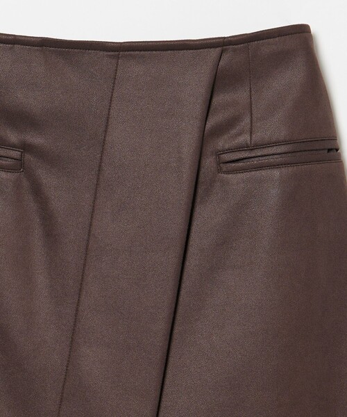 EMMEL REFINES（エメルリファインズ）の「＜EMMEL REFINES＞EM マシュマロタッチ スリットステッチ スカート（スカート・レディース・ダークブラウン/ブラック・S/M）」の4枚目の写真