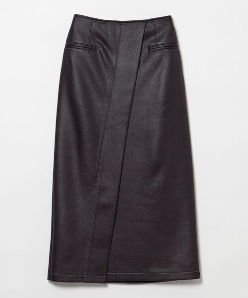 EMMEL REFINES（エメルリファインズ）の「＜EMMEL REFINES＞EM マシュマロタッチ スリットステッチ スカート（スカート・レディース・ダークブラウン/ブラック・S/M）」の9枚目の写真