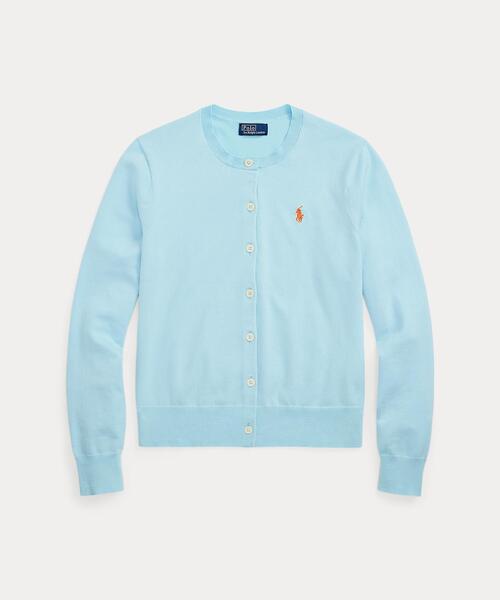 Aさま 未使用級✨ラルフローレン　2024　コットンクルーネックカーディガン　グ コットン クルーネック カーディガン（カーディガン/ボレロ