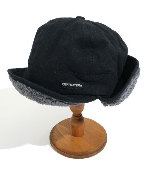 KRIFF MAYER Kid's Collection（クリフメイヤーキッズコレクション）の「裏ボアフライトキャップ（キャップ・キッズ・オフホワイト/カーキ/ブラック/レンガ・LARGE/MEDIUM）」の2枚目の写真