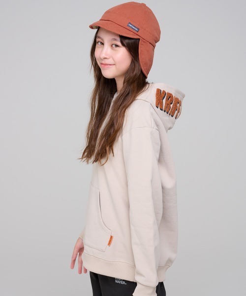 KRIFF MAYER Kid's Collection（クリフメイヤーキッズコレクション）の「裏ボアフライトキャップ（キャップ・キッズ・オフホワイト/カーキ/ブラック/レンガ・LARGE/MEDIUM）」の17枚目の写真