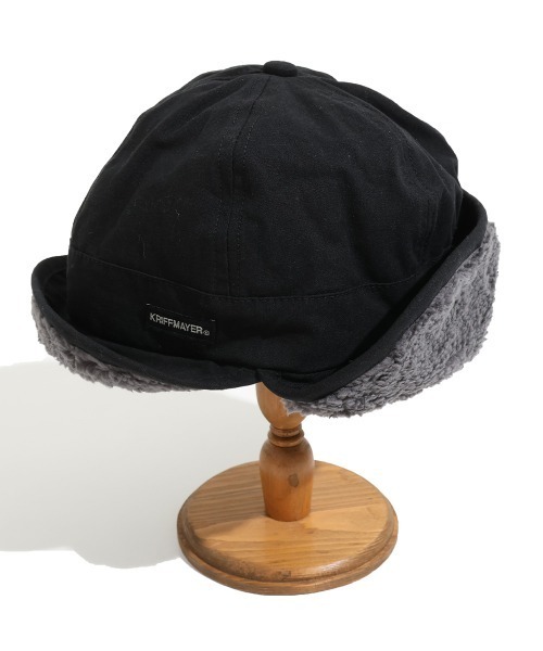 KRIFF MAYER Kid's Collection（クリフメイヤーキッズコレクション）の「裏ボアフライトキャップ（キャップ・キッズ・オフホワイト/カーキ/ブラック/レンガ・LARGE/MEDIUM）」の7枚目の写真