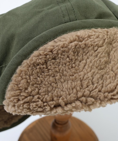 KRIFF MAYER Kid's Collection（クリフメイヤーキッズコレクション）の「裏ボアフライトキャップ（キャップ・キッズ・オフホワイト/カーキ/ブラック/レンガ・LARGE/MEDIUM）」の12枚目の写真