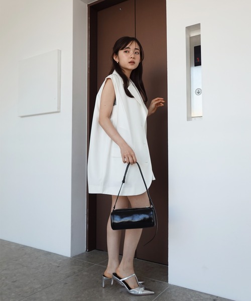 EIMY ISTOIRE(エイミーイストワール)の「タックバルーンジレ(その他アウター・レディース・グレー/ブラック/ベージュ/ホワイト・F)」の9枚目の写真