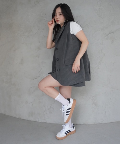 EIMY ISTOIRE(エイミーイストワール)の「タックバルーンジレ(その他アウター・レディース・グレー/ブラック/ベージュ/ホワイト・F)」の12枚目の写真