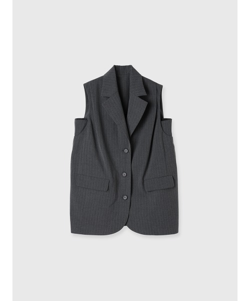 EIMY ISTOIRE(エイミーイストワール)の「タックバルーンジレ(その他アウター・レディース・グレー/ブラック/ベージュ/ホワイト・F)」の15枚目の写真