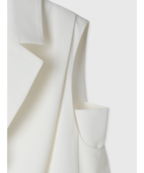 EIMY ISTOIRE(エイミーイストワール)の「タックバルーンジレ(その他アウター・レディース・グレー/ブラック/ベージュ/ホワイト・F)」の20枚目の写真