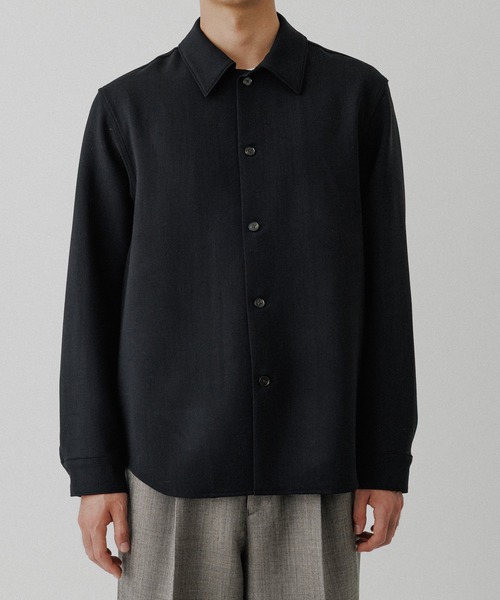 ADAM ET ROPE'（アダムエロペ）の「ダブルクロス シャツ ジャケット（シャツ/ブラウス・メンズ・ライトグリーン/オフホワイト/ブラック・M/L）」の7枚目の写真