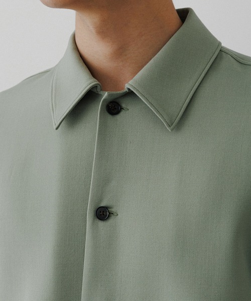 ADAM ET ROPE'（アダムエロペ）の「ダブルクロス シャツ ジャケット（シャツ/ブラウス・メンズ・ライトグリーン/オフホワイト/ブラック・M/L）」の11枚目の写真