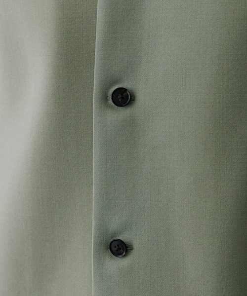 ADAM ET ROPE'（アダムエロペ）の「ダブルクロス シャツ ジャケット（シャツ/ブラウス・メンズ・ライトグリーン/オフホワイト/ブラック・M/L）」の13枚目の写真