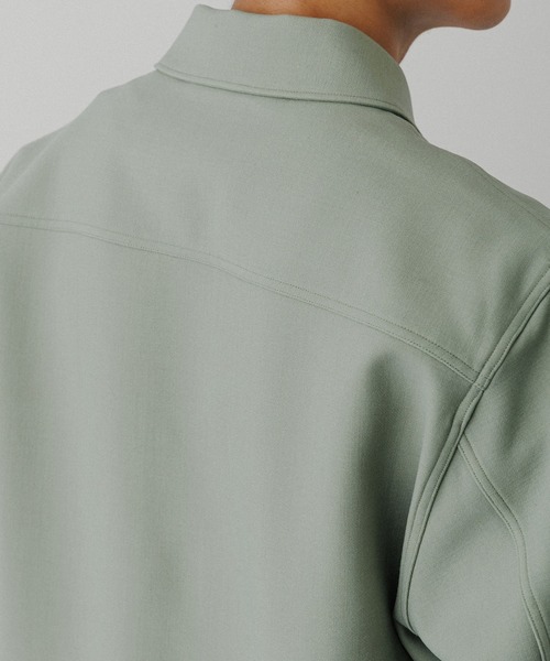 ADAM ET ROPE'（アダムエロペ）の「ダブルクロス シャツ ジャケット（シャツ/ブラウス・メンズ・ライトグリーン/オフホワイト/ブラック・M/L）」の14枚目の写真