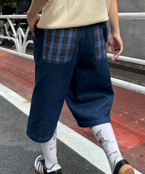 CIAOPANIC TYPY（チャオパニックティピー）の「【UNISEX】バックチェックポケットハーフパンツ（その他パンツ・レディース・ベージュ/インディゴブルー/ブラック・MEDIUM/LARGE）」の13枚目の写真