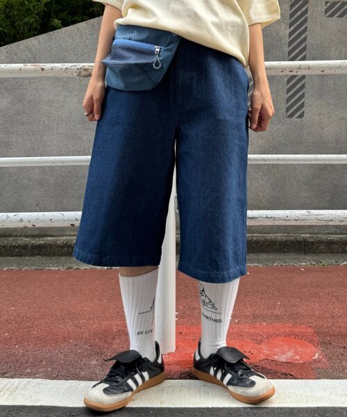 CIAOPANIC TYPY（チャオパニックティピー）の「【UNISEX】バックチェックポケットハーフパンツ（その他パンツ・レディース・ベージュ/インディゴブルー/ブラック・MEDIUM/LARGE）」の14枚目の写真