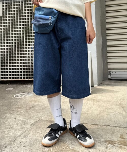 CIAOPANIC TYPY（チャオパニックティピー）の「【UNISEX】バックチェックポケットハーフパンツ（その他パンツ・レディース・ベージュ/インディゴブルー/ブラック・MEDIUM/LARGE）」の15枚目の写真