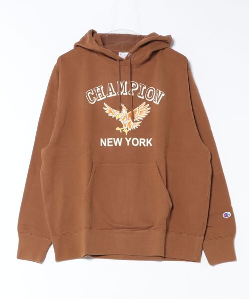 Champion(チャンピオン)の「【Champion】C3-C102/HOODED SWEATSHIRT/フーディー/チャンピオン(パーカー・メンズ・ブラウン/ブルー/ブラック・XL/L/M)」の1枚目の写真