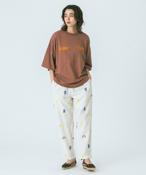 HLAADA(フラーダ)の「(HLAADA for ROSEBUD)EMBROIDERY FOOT BALL TEE(Tシャツ/カットソー・レディース・ホワイト/ブラウン・ONE SIZE)」の20枚目の写真