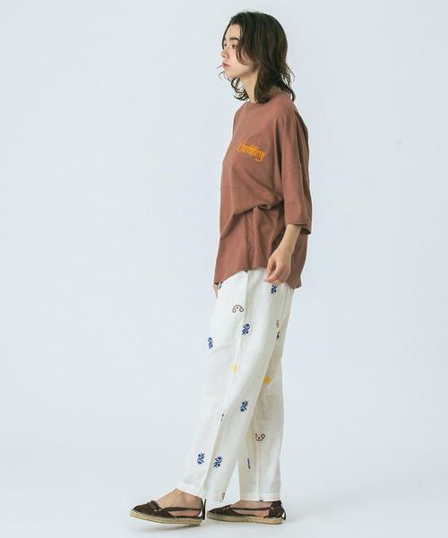 HLAADA(フラーダ)の「(HLAADA for ROSEBUD)EMBROIDERY FOOT BALL TEE(Tシャツ/カットソー・レディース・ホワイト/ブラウン・ONE SIZE)」の21枚目の写真