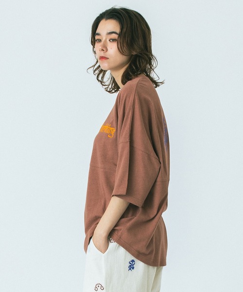 HLAADA(フラーダ)の「(HLAADA for ROSEBUD)EMBROIDERY FOOT BALL TEE(Tシャツ/カットソー・レディース・ホワイト/ブラウン・ONE SIZE)」の14枚目の写真