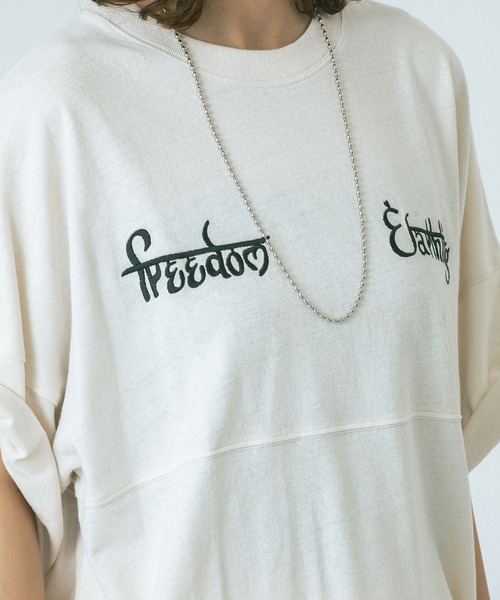 HLAADA(フラーダ)の「(HLAADA for ROSEBUD)EMBROIDERY FOOT BALL TEE(Tシャツ/カットソー・レディース・ホワイト/ブラウン・ONE SIZE)」の7枚目の写真