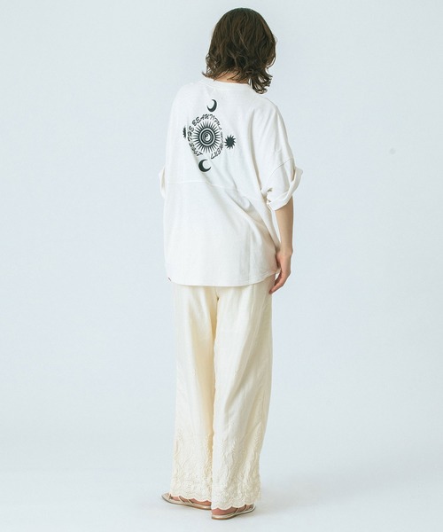 HLAADA(フラーダ)の「(HLAADA for ROSEBUD)EMBROIDERY FOOT BALL TEE(Tシャツ/カットソー・レディース・ホワイト/ブラウン・ONE SIZE)」の12枚目の写真